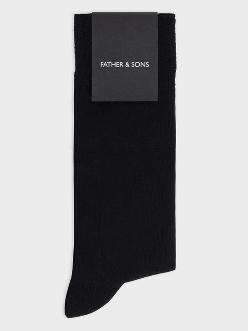 Chaussettes en viscose de bambou noir - 1 - Father & Sons   - 1 