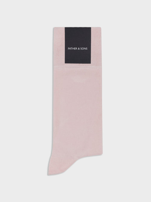 Chaussettes en viscose de bambou rose - 1 - Father & Sons   - 14 