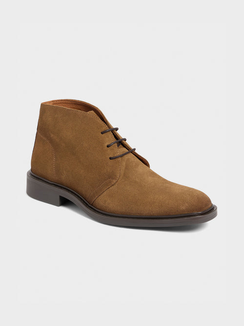 Boots en cuir nubuck camel - 1 - Father & Sons   - 1 