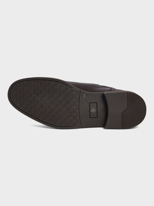 Bottines Chelsea en cuir lisse marron - Father & Sons   - 3 