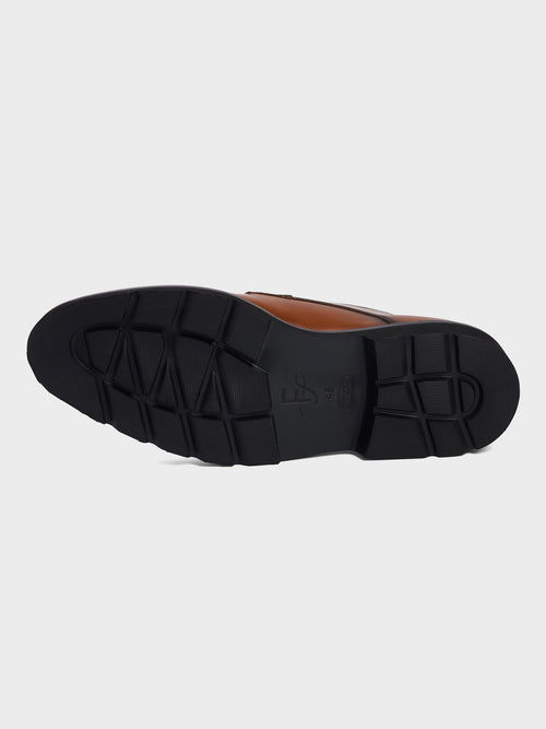 Derbies en cuir lisse cognac - Father & Sons   - 3 