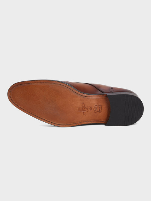 Derbies en cuir lisse cognac - Father & Sons   - 3 