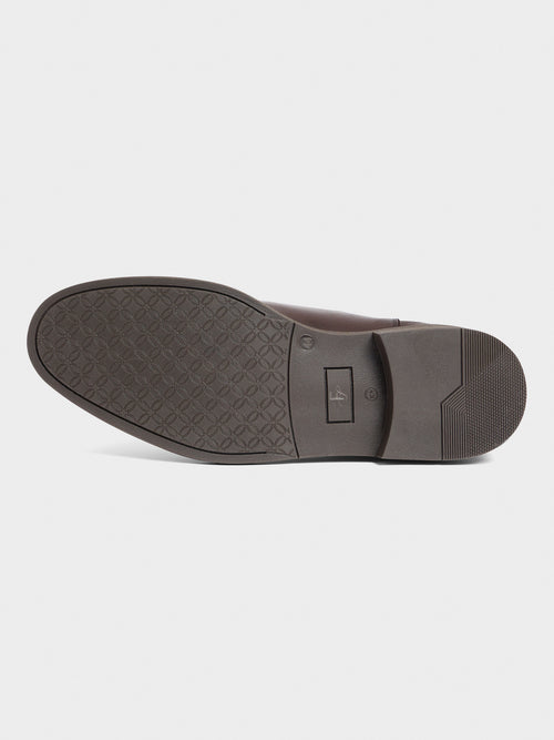 Bottines Chelsea en cuir lisse marron - Father & Sons   - 3 