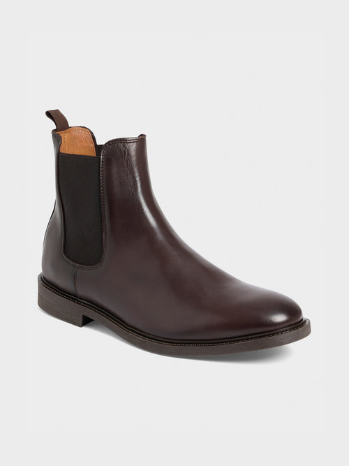 Bottines Chelsea en cuir lisse marron - 1 - Father & Sons   - 3 