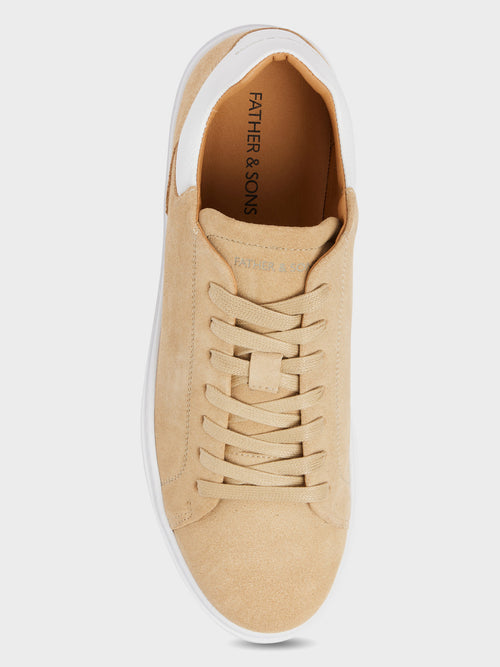 Baskets en cuir nubuck beige - 2 - Father & Sons   - 12 
