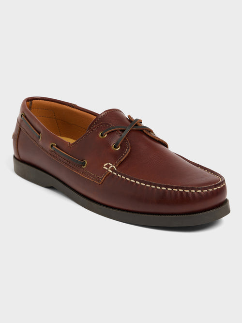 Chaussures bateau en cuir cognac - 1 - Father & Sons   - 8 