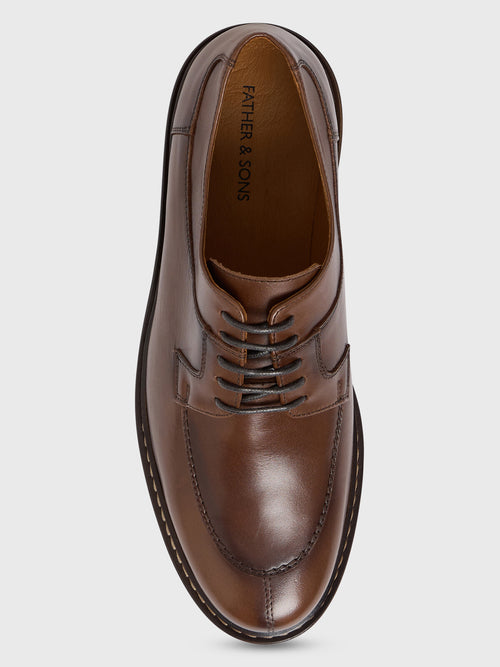 Derbies en cuir lisse cognac - 2 - Father & Sons   - 20 