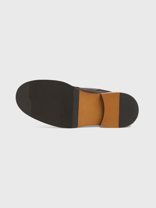 Mocassins en cuir lisse marron - Father & Sons   - 3 