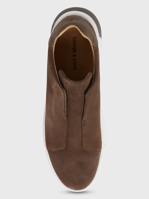 Baskets en cuir nubuck marron - 2 - Father & Sons   - 18 