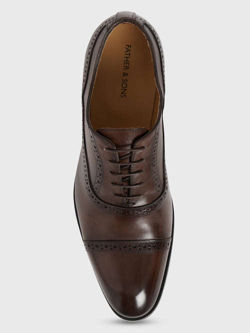 Richelieus en cuir lisse marron - Father & Sons   - 2 