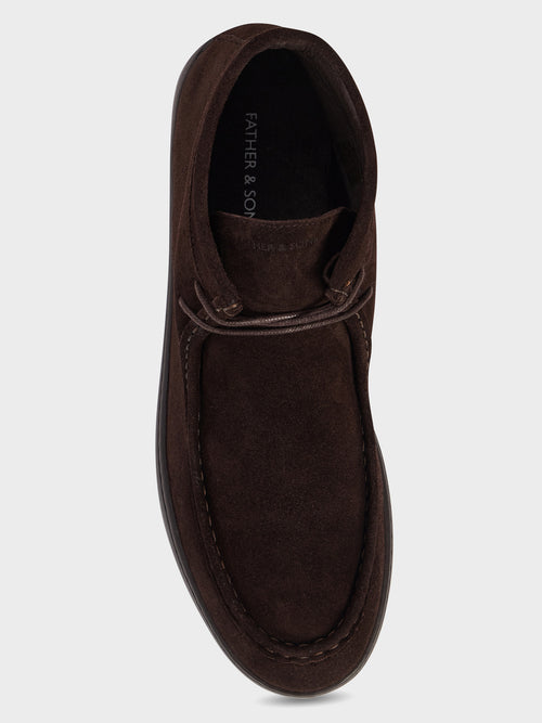 Boots en cuir nubuck marron - Father & Sons   - 2 