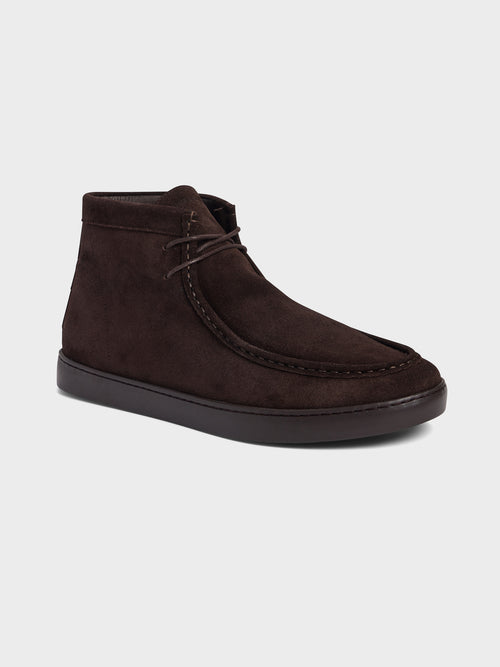 Boots en cuir nubuck marron - Father & Sons   - 1 
