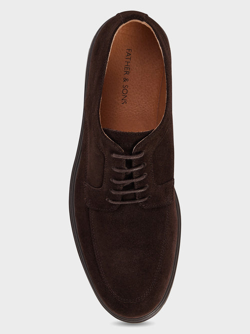Derbies en cuir nubuck marron - Father & Sons   - 2 
