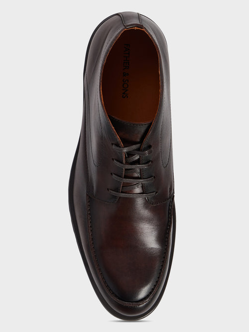 Boots en cuir lisse marron - 2 - Father & Sons   - 8 