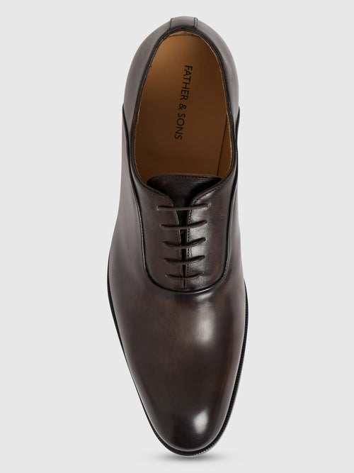 Richelieus en cuir lisse marron - Father & Sons   - 2 