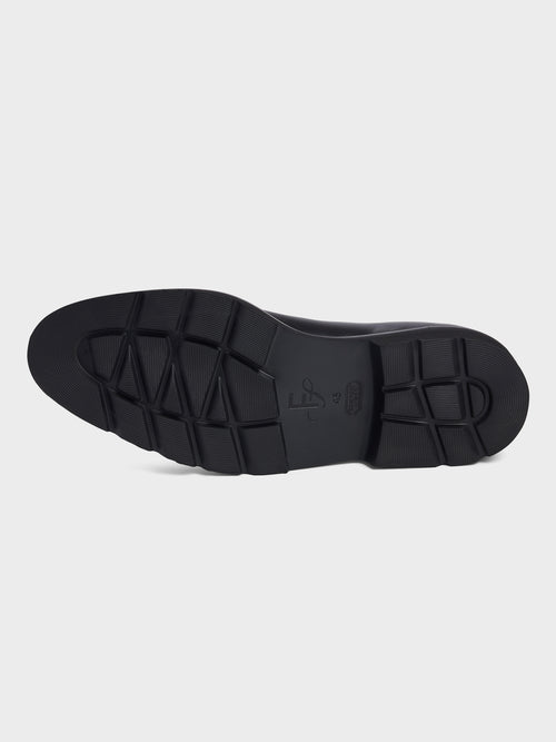 Richelieus en cuir lisse noir - Father & Sons   - 3 