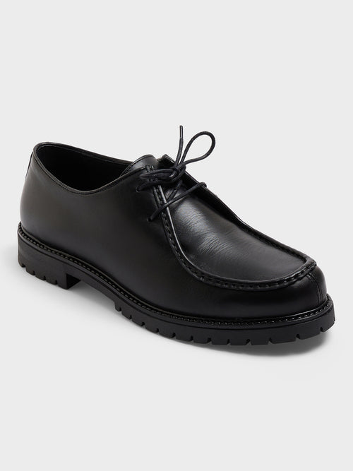 Derbies en cuir lisse noir - Father & Sons   - 1 