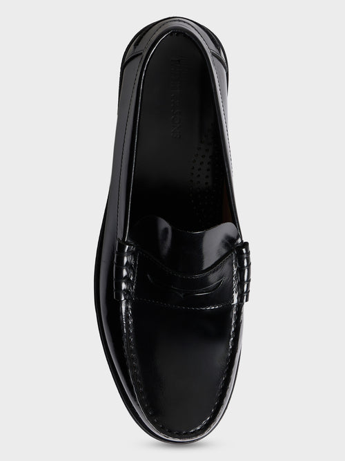Mocassins en cuir lisse noir - 2 - Father & Sons   - 19 