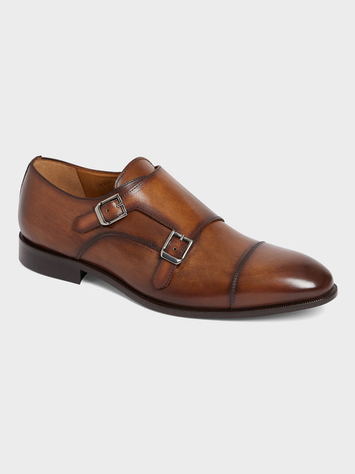 Chaussures à boucles en cuir lisse marron - Father & Sons   -  