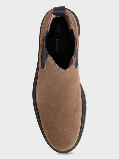 Bottines Chelsea en cuir nubuck marron - 2 - Father & Sons   - 5 
