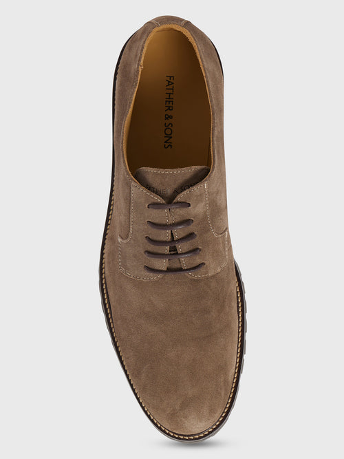 Derbies en cuir nubuck marron - Father & Sons   - 2 