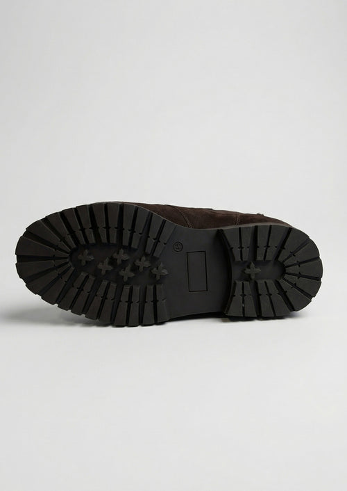Mocassins en cuir nubuck marron - Father & Sons   - 3 
