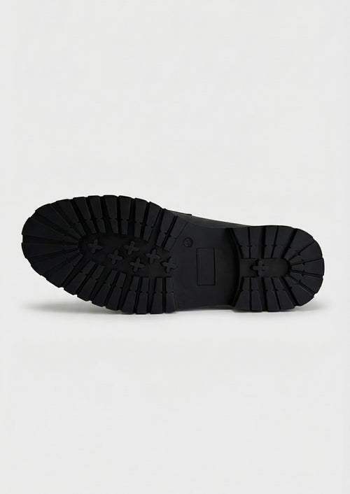 Mocassins en cuir lisse noir - Father & Sons   - 3 