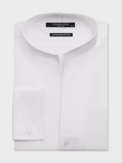 Chemise non-iron regular en twill de coton blanc - Father & Sons   - 1 