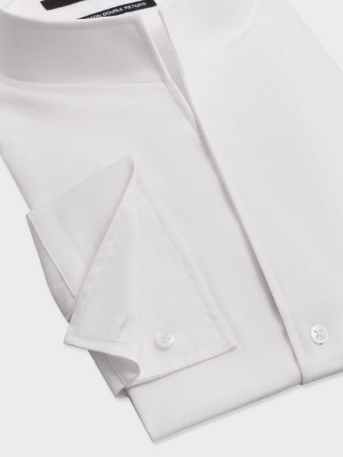 Chemise non-iron regular en twill de coton blanc - Father & Sons   - 3 