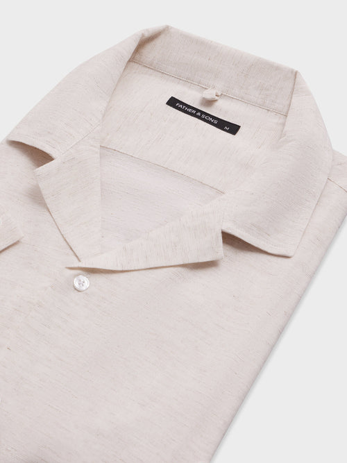 Chemise manches courtes regular beige clair - 2 - Father & Sons   - 9 