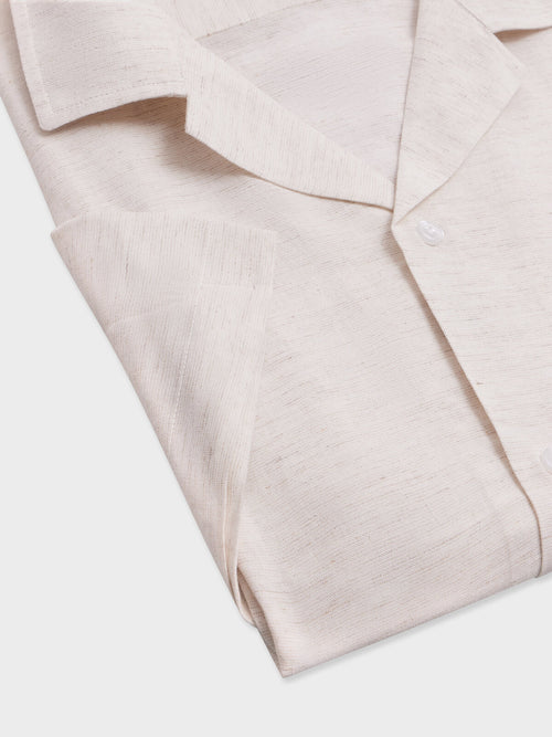 Chemise manches courtes regular beige clair - Father & Sons   - 3 