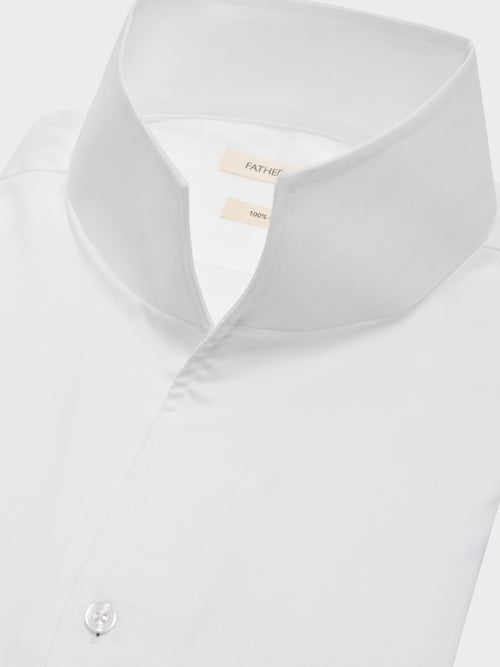 Chemise non-iron regular en twill de coton blanc - 2 - Father & Sons   - 19 