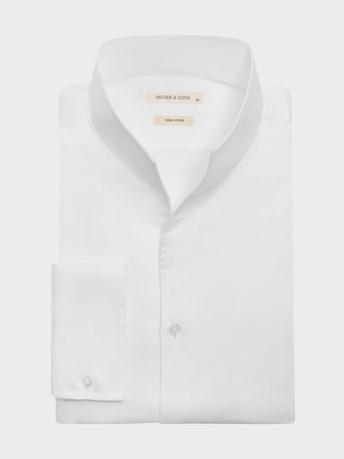 Chemise non-iron regular en twill de coton blanc - 1 - Father & Sons   - 19 