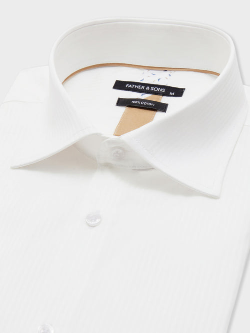 Chemise Regular en coton façonné écru - 2 - Father & Sons   - 18 
