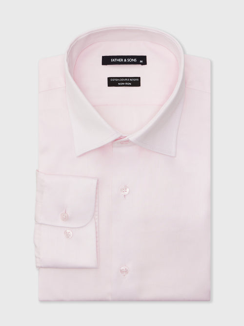 Chemise non-iron Slim en coton chevron rose - 1 - Father & Sons   - 21 