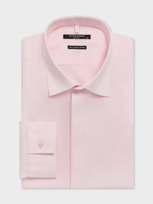 Chemise non-iron slim en coton oxford rose - 1 - Father & Sons   - 10 