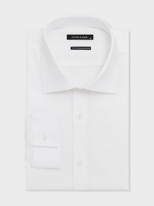 Chemise Slim en coton façonné blanc - 1 - Father & Sons   - 1 