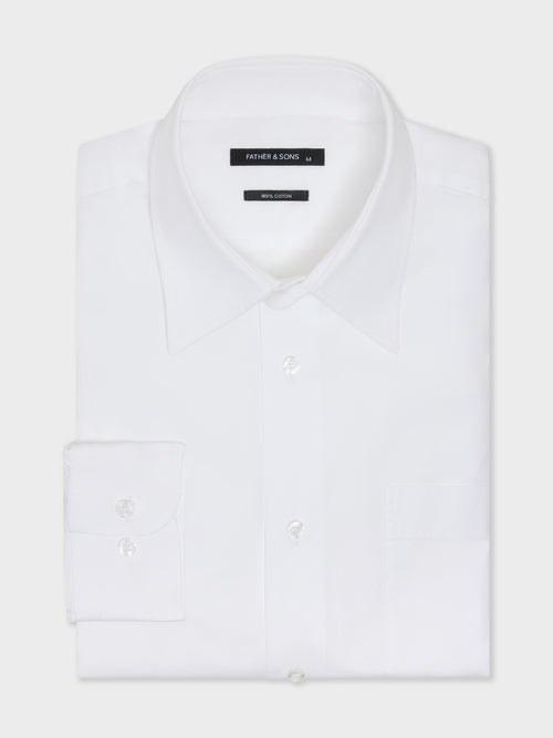 Chemise loose en satin de coton blanc - Father & Sons   - 7 
