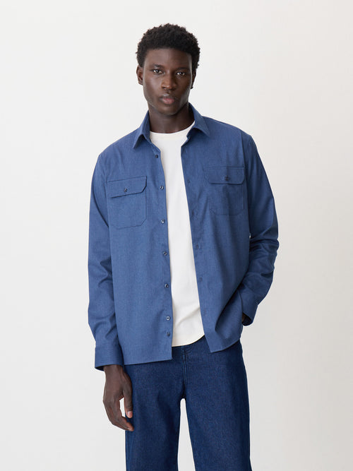 Surchemise bleu indigo - 1 - Father & Sons   - 19 