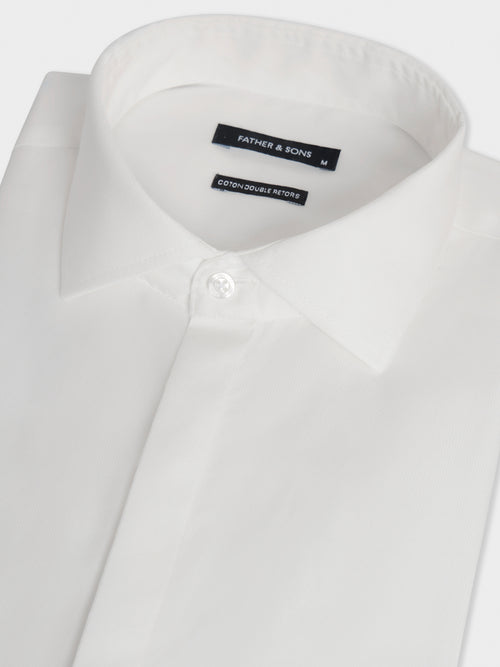 Chemise non-iron slim en coton façonné écru - 2 - Father & Sons   - 20 