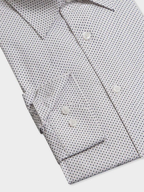 Chemise slim en popeline de coton à motif bleu et rose - Father & Sons   - 3 