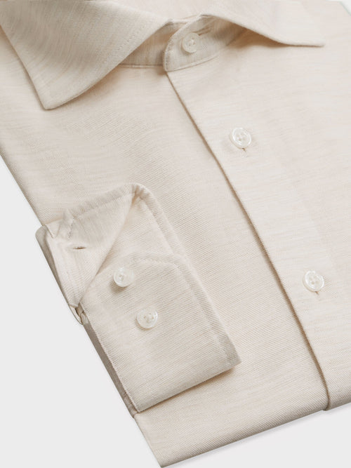 Chemise slim en twill de coton écru - Father & Sons   - 3 