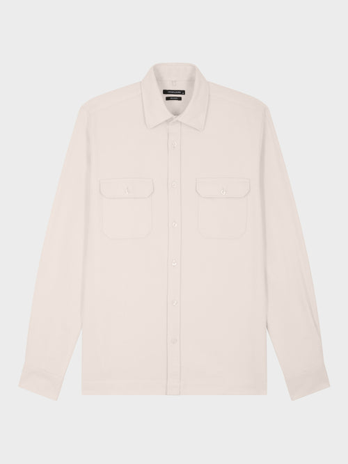 Surchemise loose en twill de coton écru - Father & Sons   - 6 