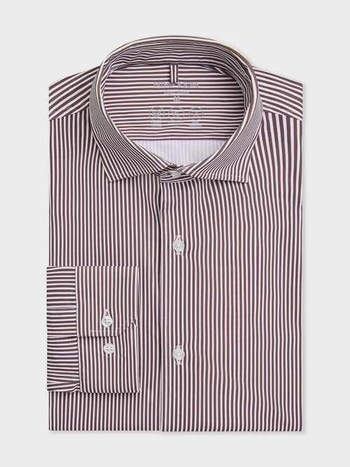 Chemise slim en jersey noir à rayures - 1 - Father & Sons   - 13 