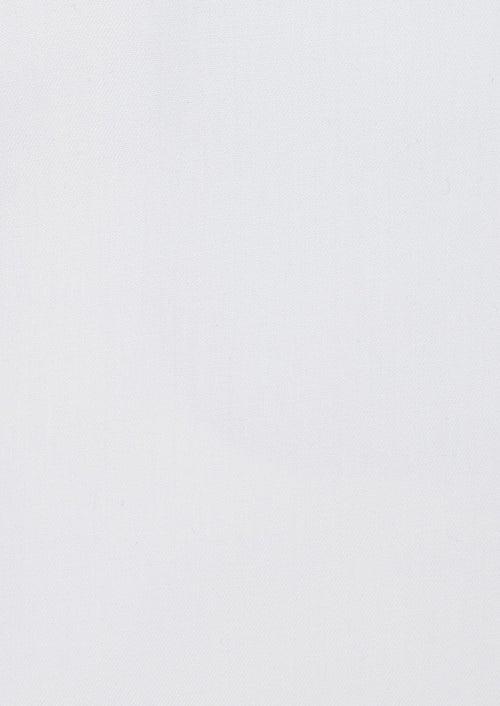 Chemise habillée non-iron Slim en popeline de coton uni blanc - Father & Sons   - 4 
