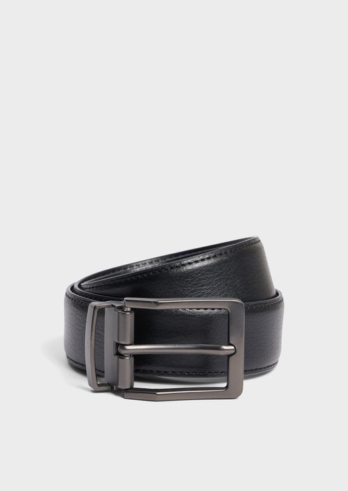Coffret cadeau ceinture ajustable et portefeuille en cuir noir - 2 - Father & Sons   - 2 
