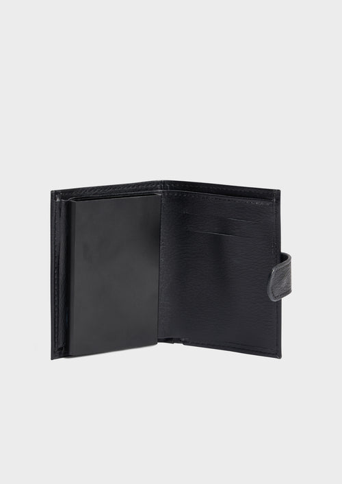 Coffret cadeau ceinture ajustable et portefeuille en cuir noir - Father & Sons   - 3 