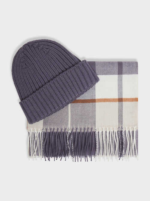 Coffret cadeau bonnet et écharpe bleu indigo - 1 - Father & Sons   - 6 