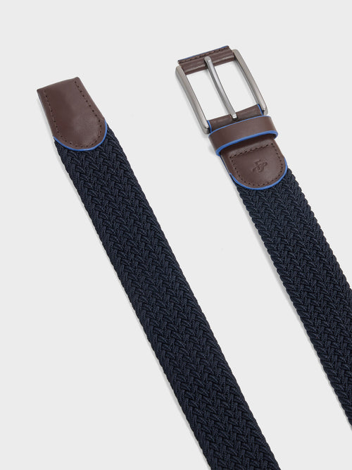 Coffret ceinture tressée bleu marine - Father & Sons   - 3 