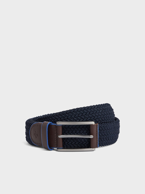 Coffret ceinture tressée bleu marine - Father & Sons   - 2 